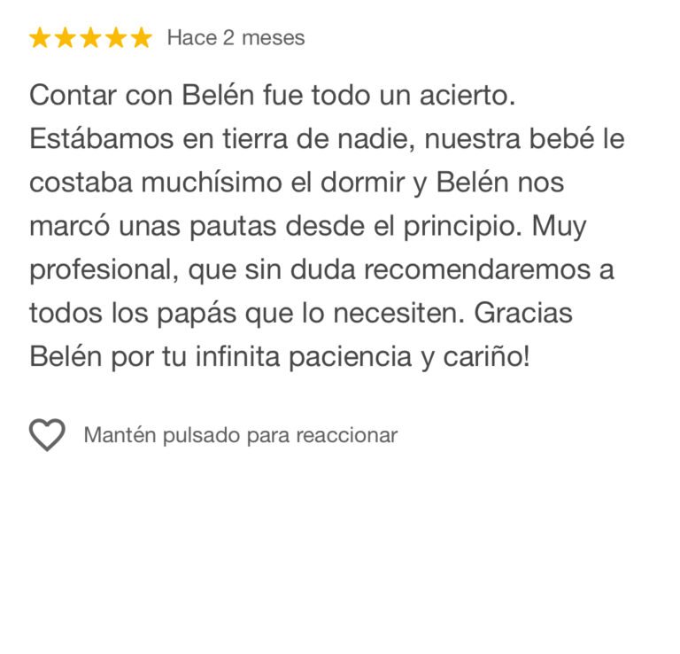 testimonio sueño infantil psicologa especializada en sueño infantil